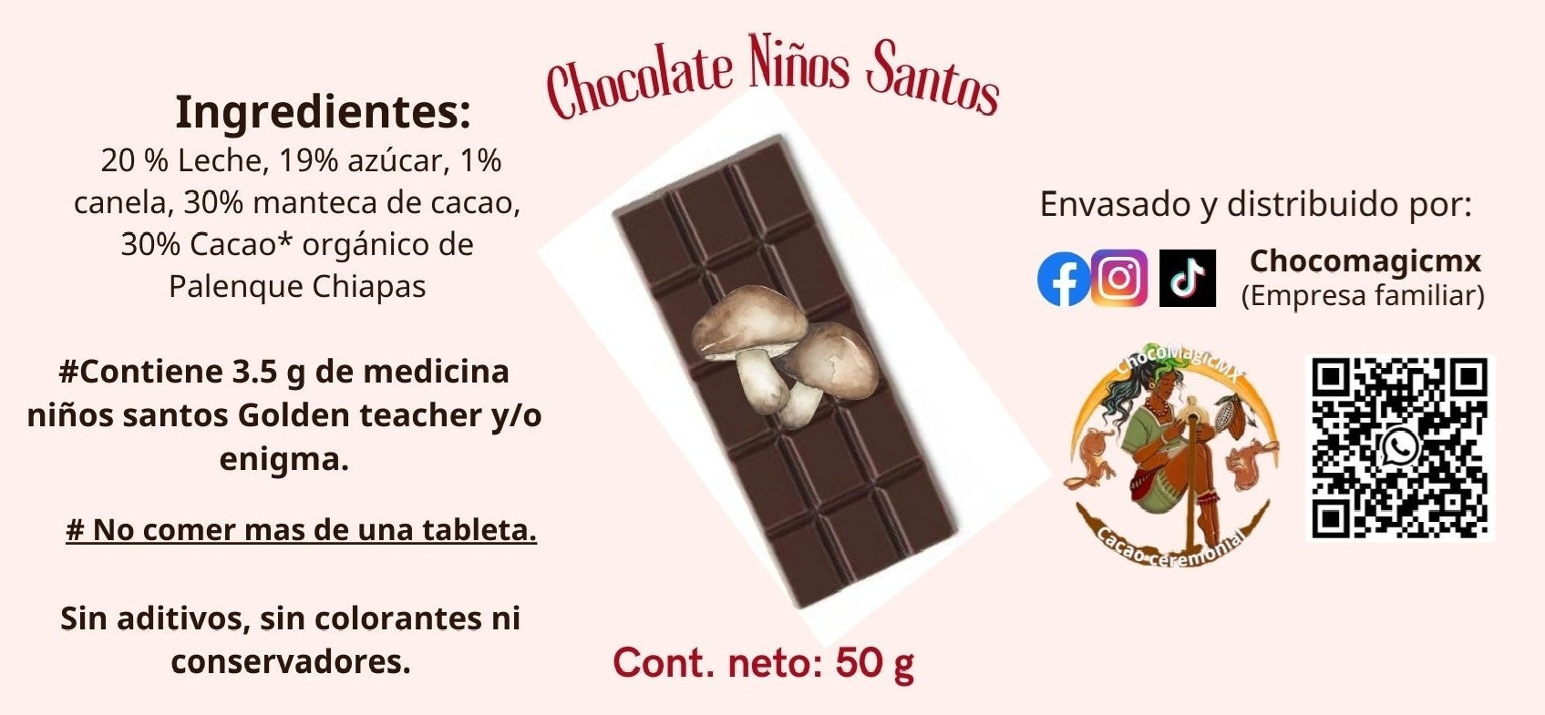 Niños Santos | Barra de 50 g de chocolate