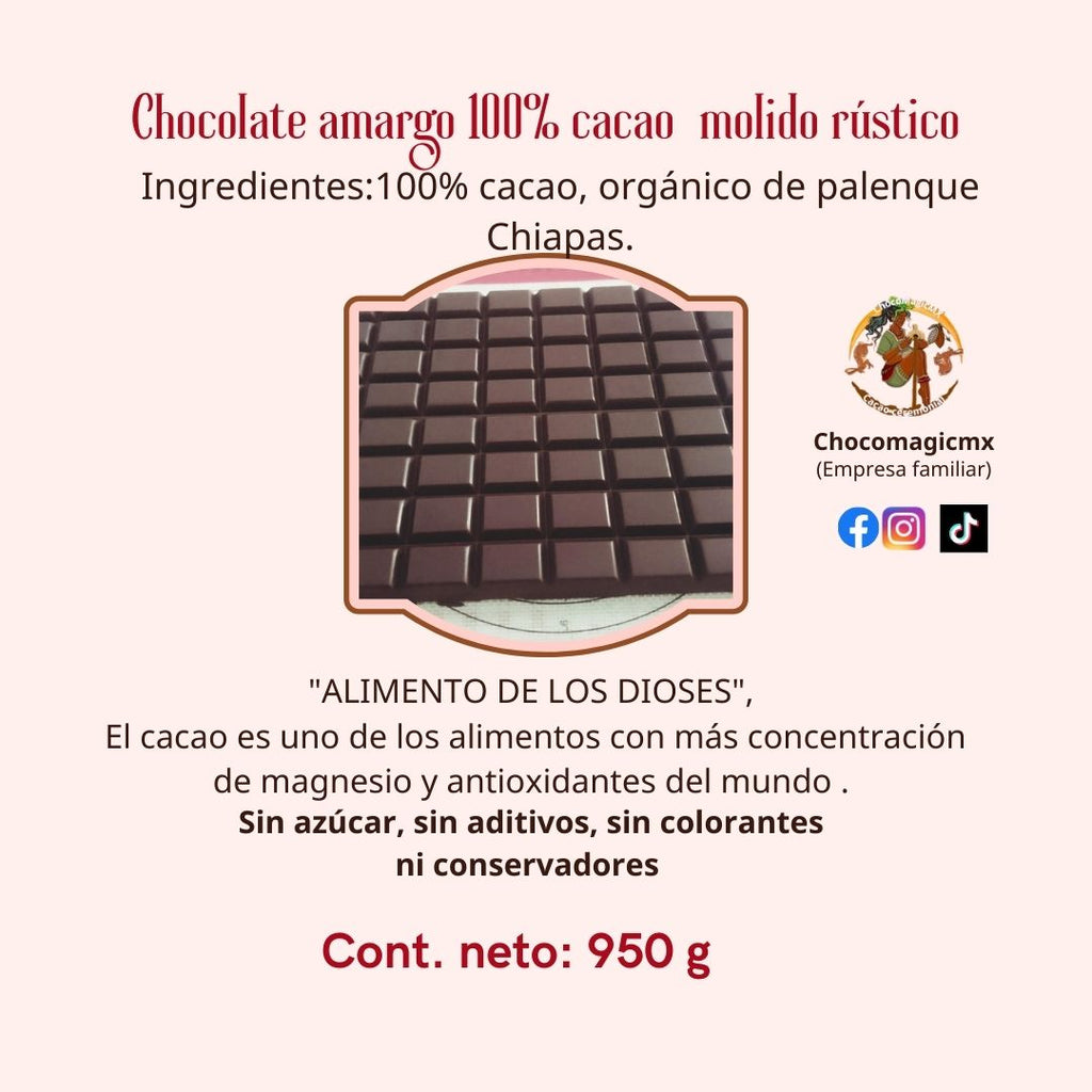 Barra Chocomagicmx | De 950 g molido normal